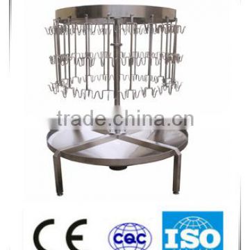 Handle chicken blood groove of poultry slaughter line (hang chickens)