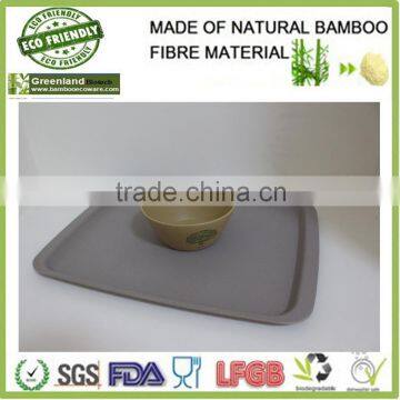 Colorful Biodegradable Bamboo Fiber Fast Food Tray photo-3