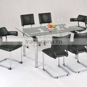 Metal Glass Dining Set