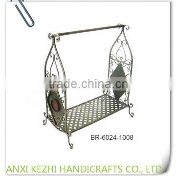 LC-84049 Bathroom Wrought Iron Metal Floor Standing Towel Rack photo-5