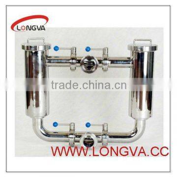 china manufacturer sanitary stainless steel duplex strainer