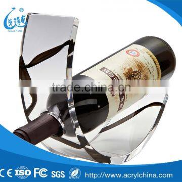 10mm fashionable clear acrylic red wine holder with 340*75*200mm