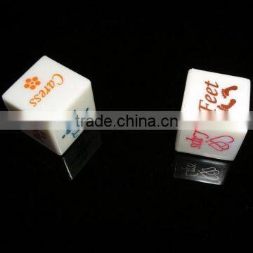 Hard plastic flashing cube with logos