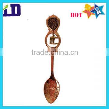 Copper color metal souvenir spoon