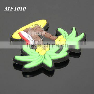 Promotional Beach Souvenir Coconut Palm Tree Shaped Soft Rubber Injection Molding Eco-friendly Soft PVC Fridge Magnet photo-3