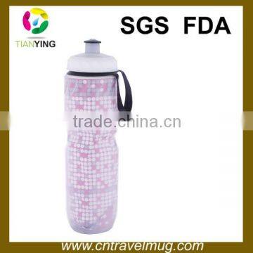 Bulk Fashion Reusable Plastic Sports Water Bottles Without Labels Design With Insert Paper
