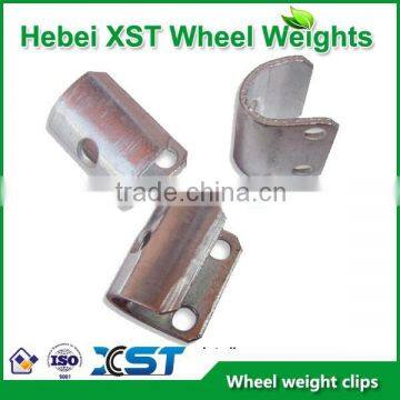 Steel wheel weight clip