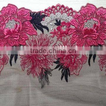 2015 mesh embroidery lady lingerie lace