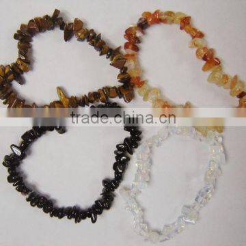 Gemstone bracelet opal glass chips bracelet jewelry beads