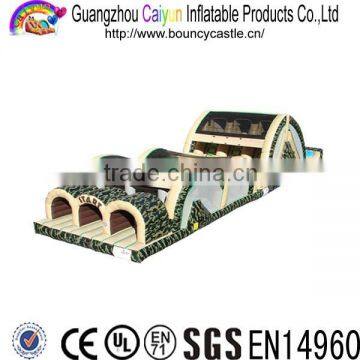 Camouflage inflatable army obstacle course for sale