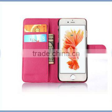 2016 best selling factory price high quality PU leather wallet flip case for iphone 5 5s 6 6s 6 plus 6s plus cover