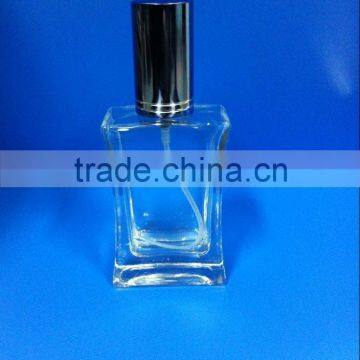 New design hot sale wholesale elegant screw neck 50ml perfume glass bottle with sprayer