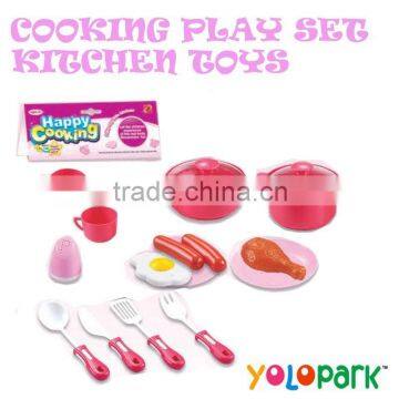 Girls Colorful Mini Kitchen Cooking Play Set Toys