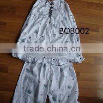 Woman Sleepwear Pajamas Set Knitted Woven Pant Nightwear