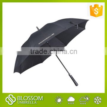 Black golf umbrella with 8 ribs and steel frame