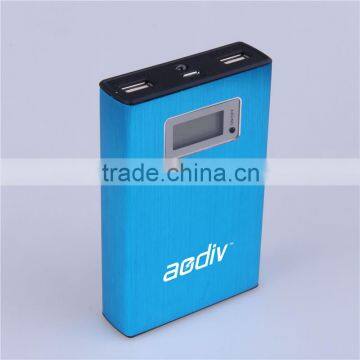 LCD Screen 6000mah power station smart mobile power bank with Dual usb output