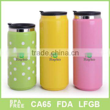 colorful stainless steel mug with flip lid