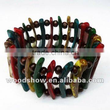 Wholesale Coconut Bangle, Wood Beads Bangle, Wood Bracelet