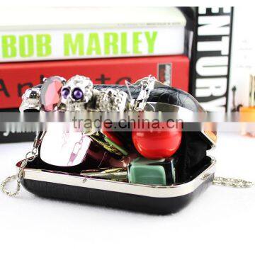 Handcee Purple RHINESTONE Ring Ladies Evening Clutch Bag With Skull photo-3