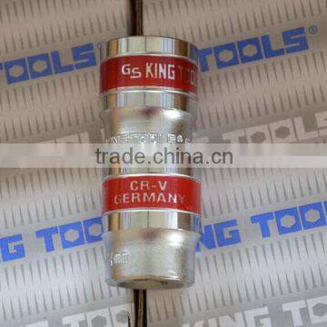 Chrome vanadium 1/2"DR socket with red rim