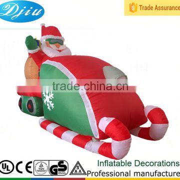 DJ-XT-02 Santa Sack Driving Snowmobile Christmas Airblown Inflatable