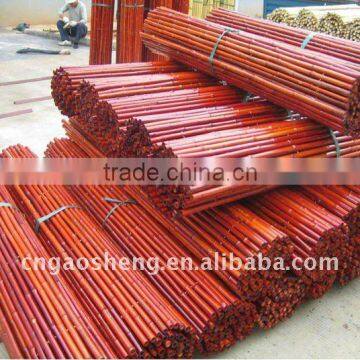 red colored bamboo fence