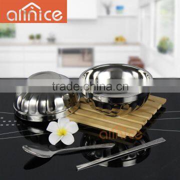 hot sale cheap price good quality double bottom stianless steel rice bowl