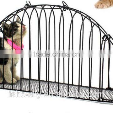 Black Iron Wire Dedicated Transport Bath Pets Cat Safe Gird Separation Cage photo-2