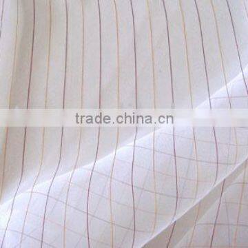 organza for curtain fabric with thin color lines