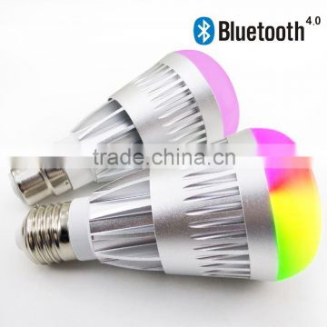 16 million colors LED lights E27 B22 RGBW bluetooth speaker LED bulb