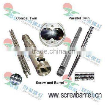 extruder conical twin screw cyclinder for plastic machine