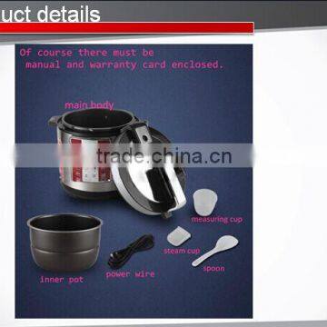 Zhongshan 4L Safety Protection Stainless Steel Housing Multi Functions Mechanical Knob Control Electric Pressure Cookers With CE photo-2