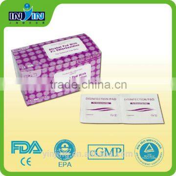 CHG and Alcohol Pad Made by Spunlace Nonwoven