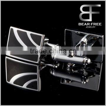 Square Copper Enamel Cufflinks Laser Engraved for Men's Unique Gifts photo-2