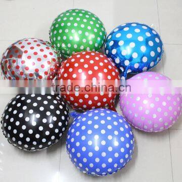 45*45cm mix color polka dot balloons Wave point mylar ballon