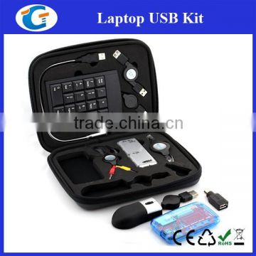 Multifunction Compuer USB LaptopTravel Kit With Leather GET-UK002