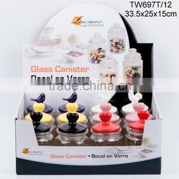 TW697T Glass Jar With Ceramic Lid