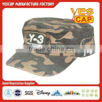 custom flat top camoflague military cap