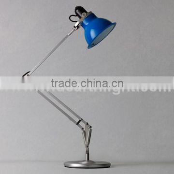 UL Listed Adjustable Reading Light With Blue Metal Shade For Study T30051