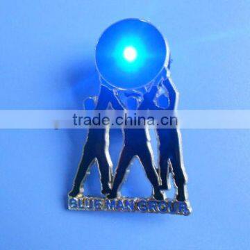 Custom led flashing light badges pin badge