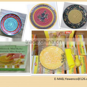 ceramic grater plate,grater plate set with brush and peeler