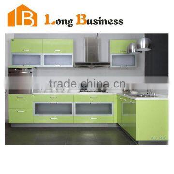 LB-JL1021 High Gloss White Lacuqer Hanging Kitchen Cabinet Design