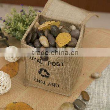 recycle jute tea bag storage box