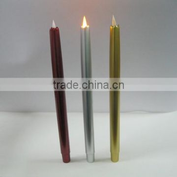 8 inch battery operated church electroplating led flameless taper candles