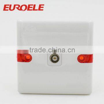 White ABS panel TV and satellite modular electrical sockets