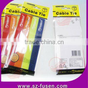 Hot Sale Magic Tape Cable Tie Colorful Hook and Loop Battery Ties With Logo Print photo-6
