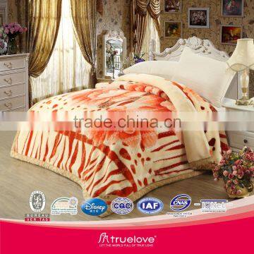 Raschel Polyester Mink Embossed High Quality Blanket Made in China Truelove