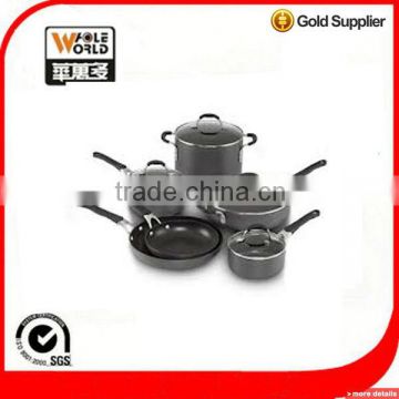 10pcs aluminum nonstick hard anodized cookware sets