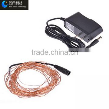 10m 100leds led copper wire fairy string light with adapter