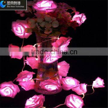20pcs rose decorative string lights indoor with battery box(battery not included)